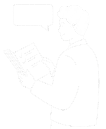 Student reviewing a practice checklist